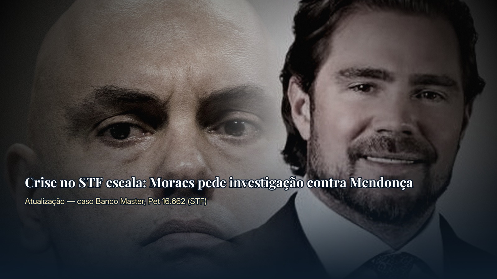 Crise no STF escala: Moraes pede investigação contra Mendonça