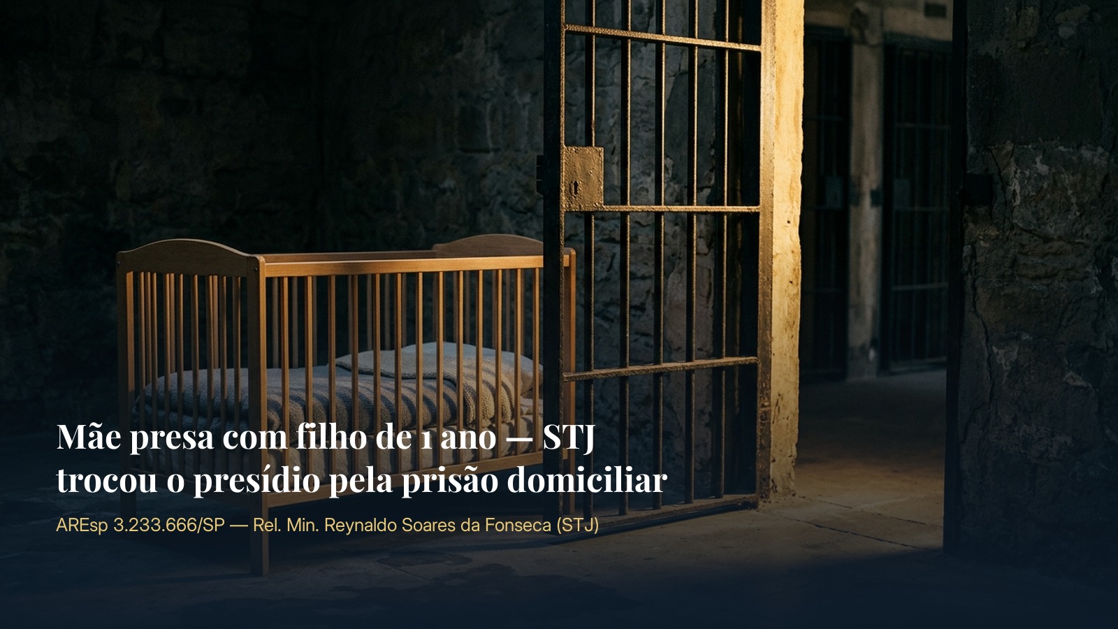 Mãe presa com filho de 1 ano — STJ trocou o presídio pela prisão domiciliar