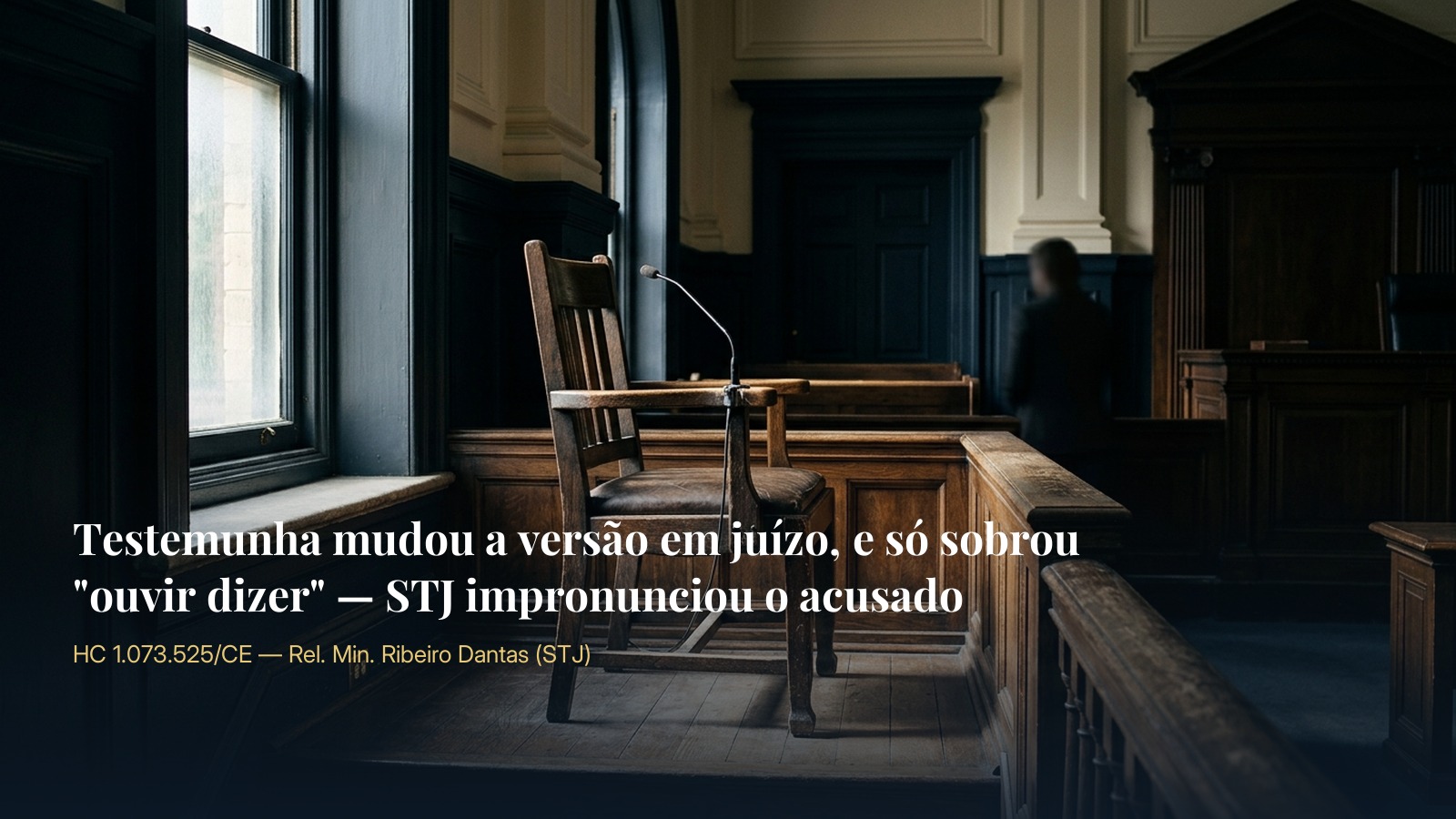 Testemunha mudou a versão em juízo, e só sobrou 