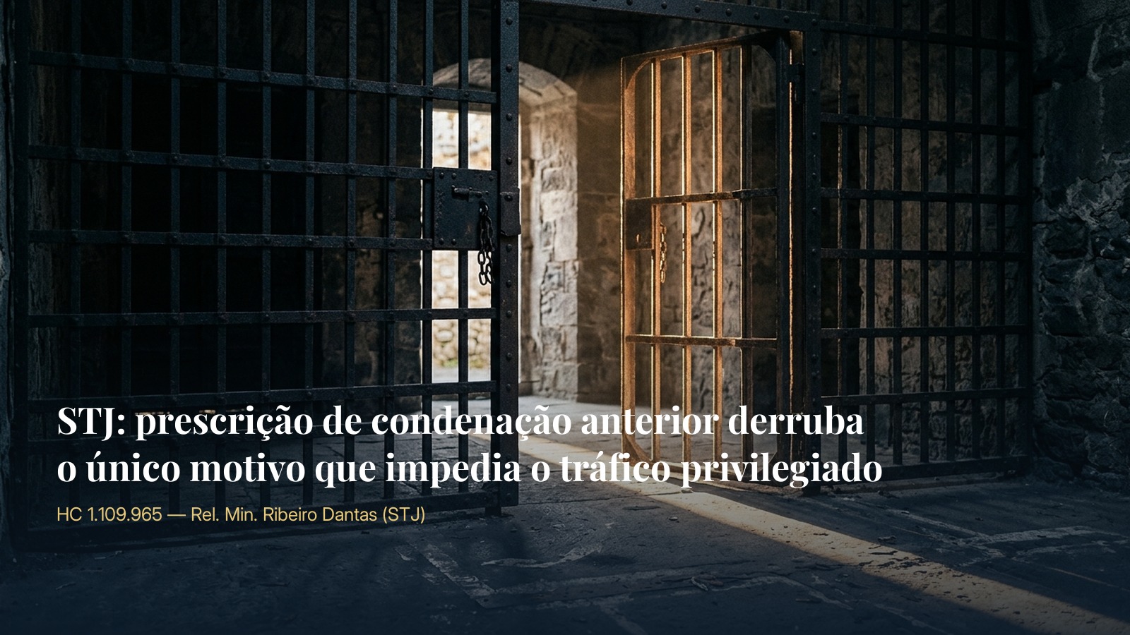 STJ: prescrição de condenação anterior derruba o único motivo que impedia o tráfico privilegiado