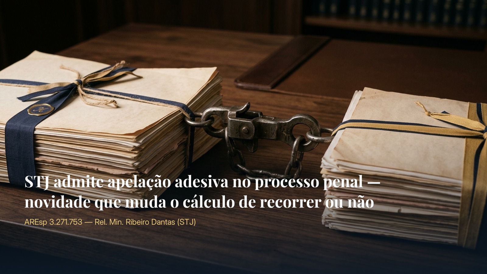 STJ admite apelação adesiva no processo penal — novidade que muda o cálculo de recorrer ou não