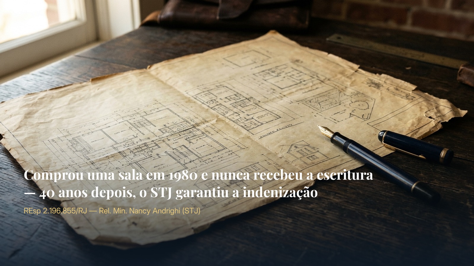 Comprou uma sala em 1980 e nunca recebeu a escritura — 40 anos depois, o STJ garantiu a indenização